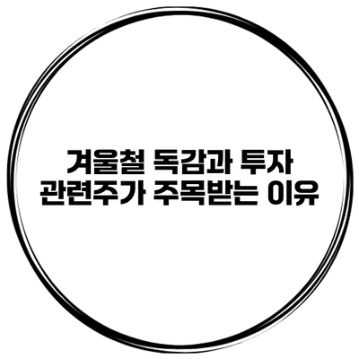 겨울철 독감과 투자 관련주가 주목받는 이유